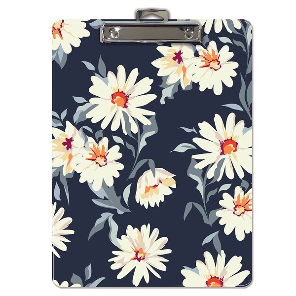 Better Office Products Fashion Clipboard, Floral Design, A4 Letter Size, 12.5in. x 9in. Wooden Clipboard, Low Profile Clip 45047 - main